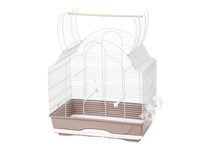 Bird cage Daisy open white/pink 57x37x71cm