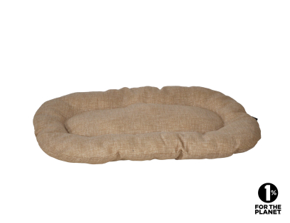 Coussin ovale Adelle beige 80x57cm