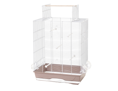 Bird cage Ambra open white/pink 57x37x89cm