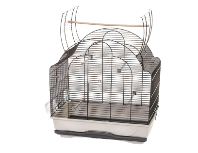 Bird cage Daisy open black/sand 57x37x71cm