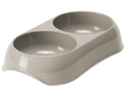 Feeding drinking bowl double Plato grey