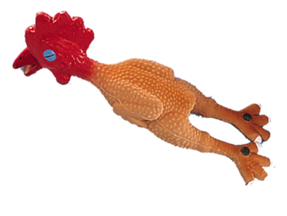 Jouet chien latex poule 16cm