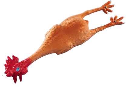 Dog toy latex chicken 47cm