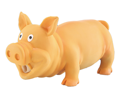 Dog toy latex pig orange 20cm