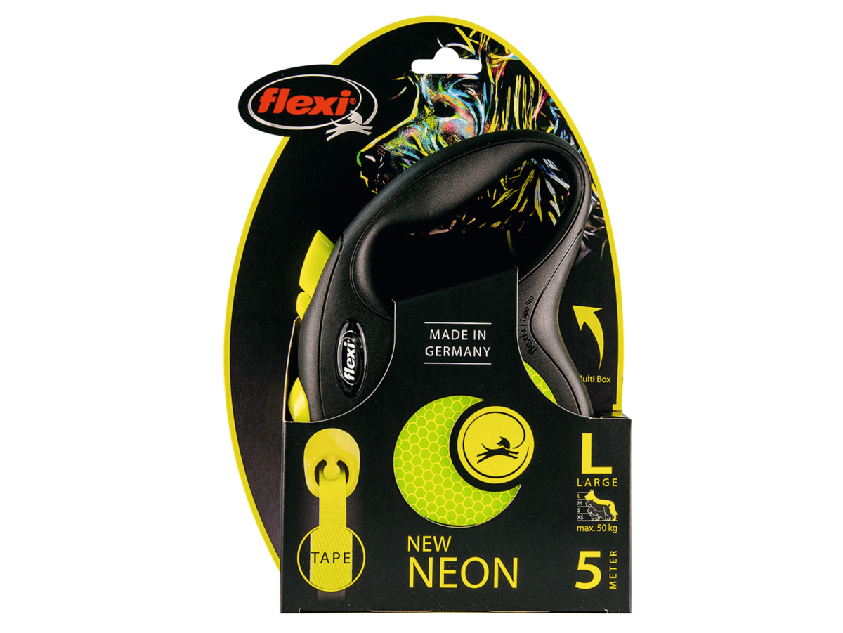 Flexi neon outlet retractable dog leash