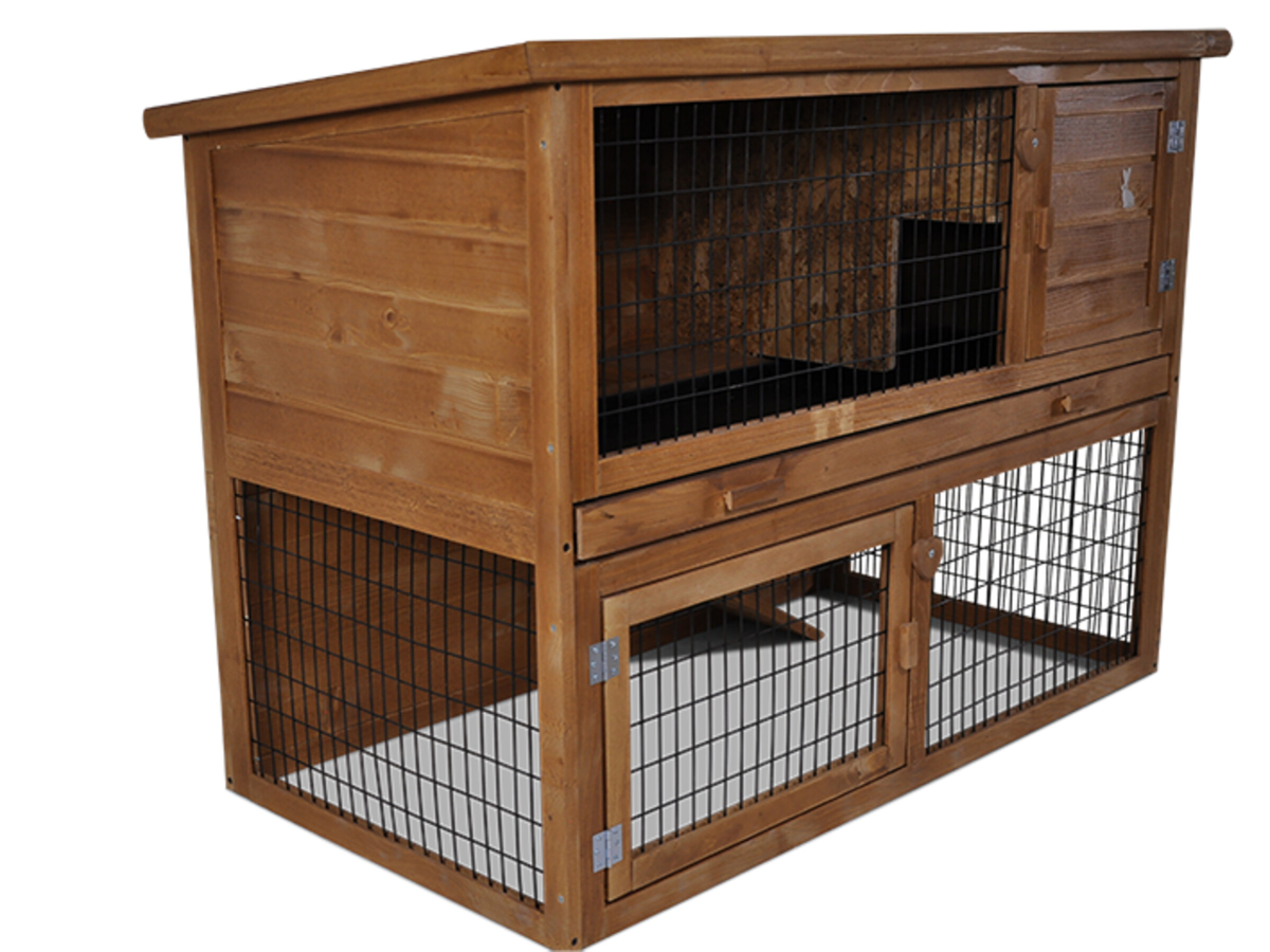 Hutches and runs Hutches cages and accessories Small animalsRabbit hutch FSC Kentucky java 121x65x88cm Vadigran