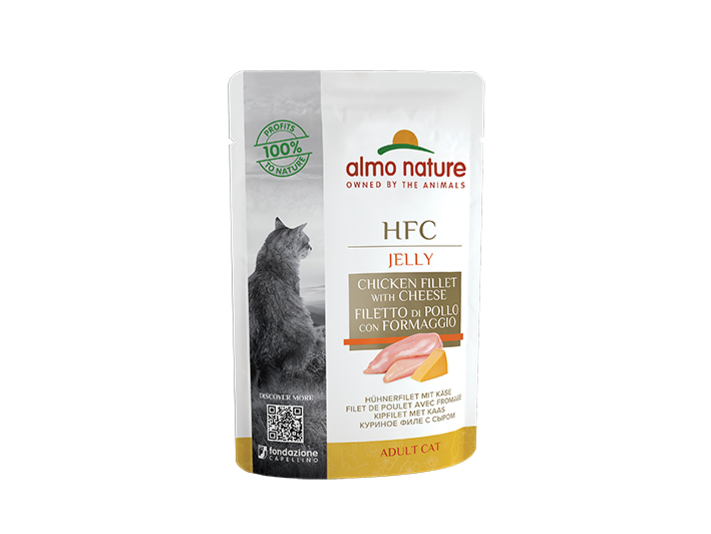 Almo Nature cat wet Food CatHFC Cats 55g Jelly chicken fillet and cheese Vadigran