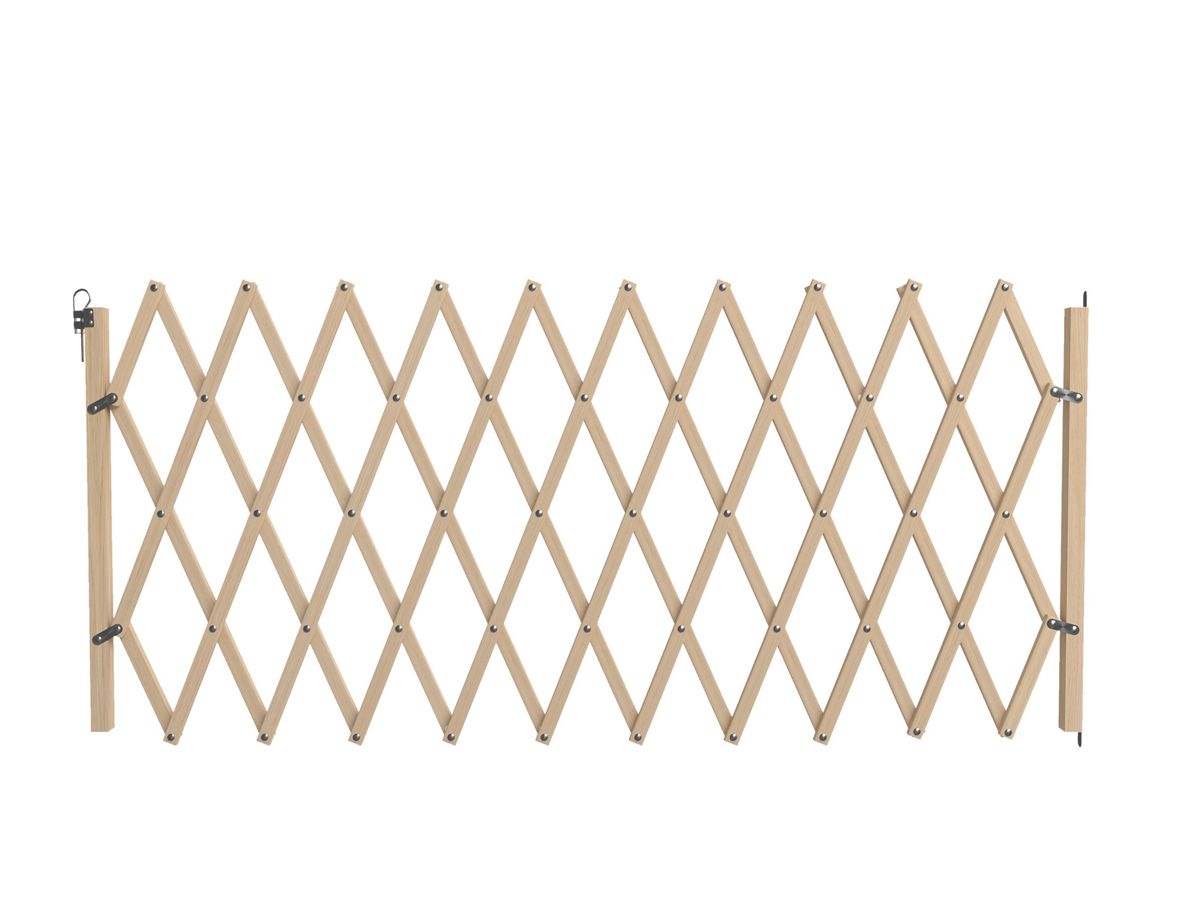 VADIGRAN Barriere en bois accordeon - 60-230 cm - Brun - Pour