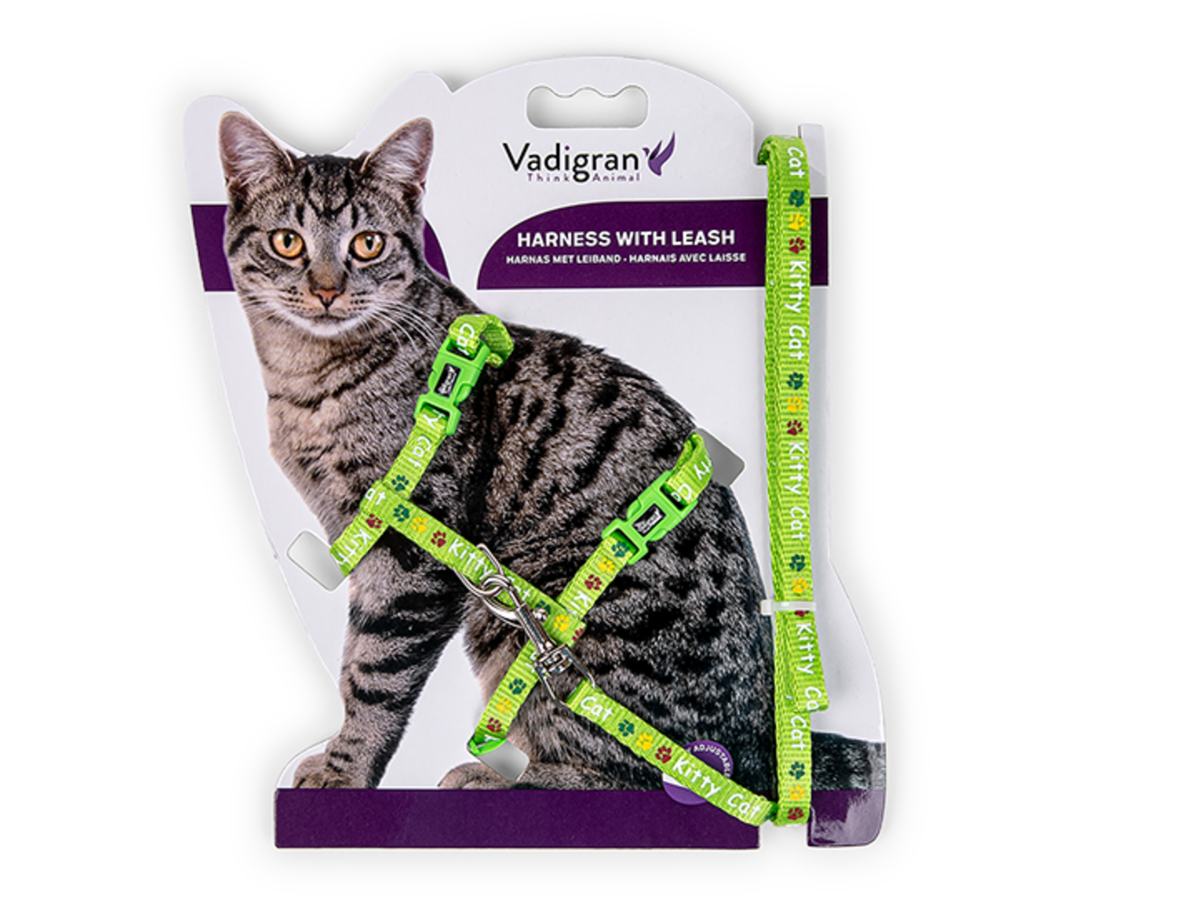 cat harness green