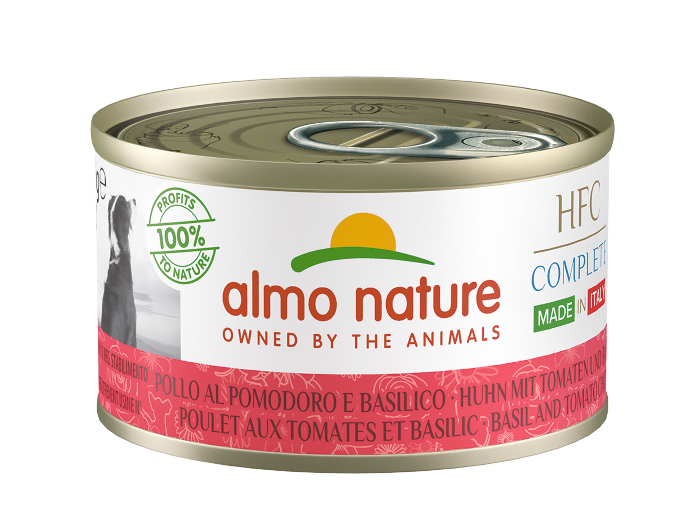 Almo Nature Dog Wet Food DogHFC Dogs 95g Complete Basil and