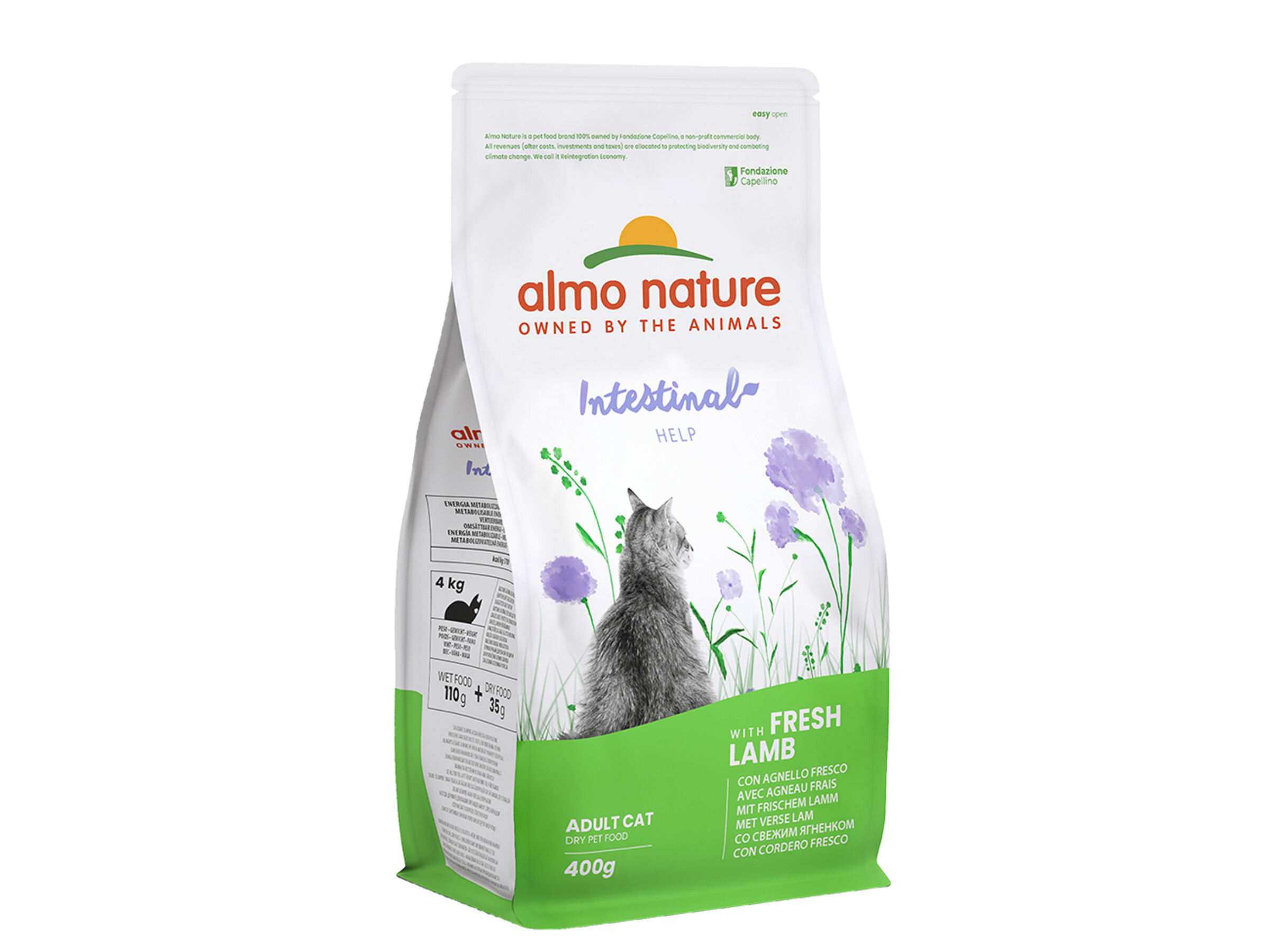 Almo Nature cat dry Food CatHolistic Cats 400g Digestive Help