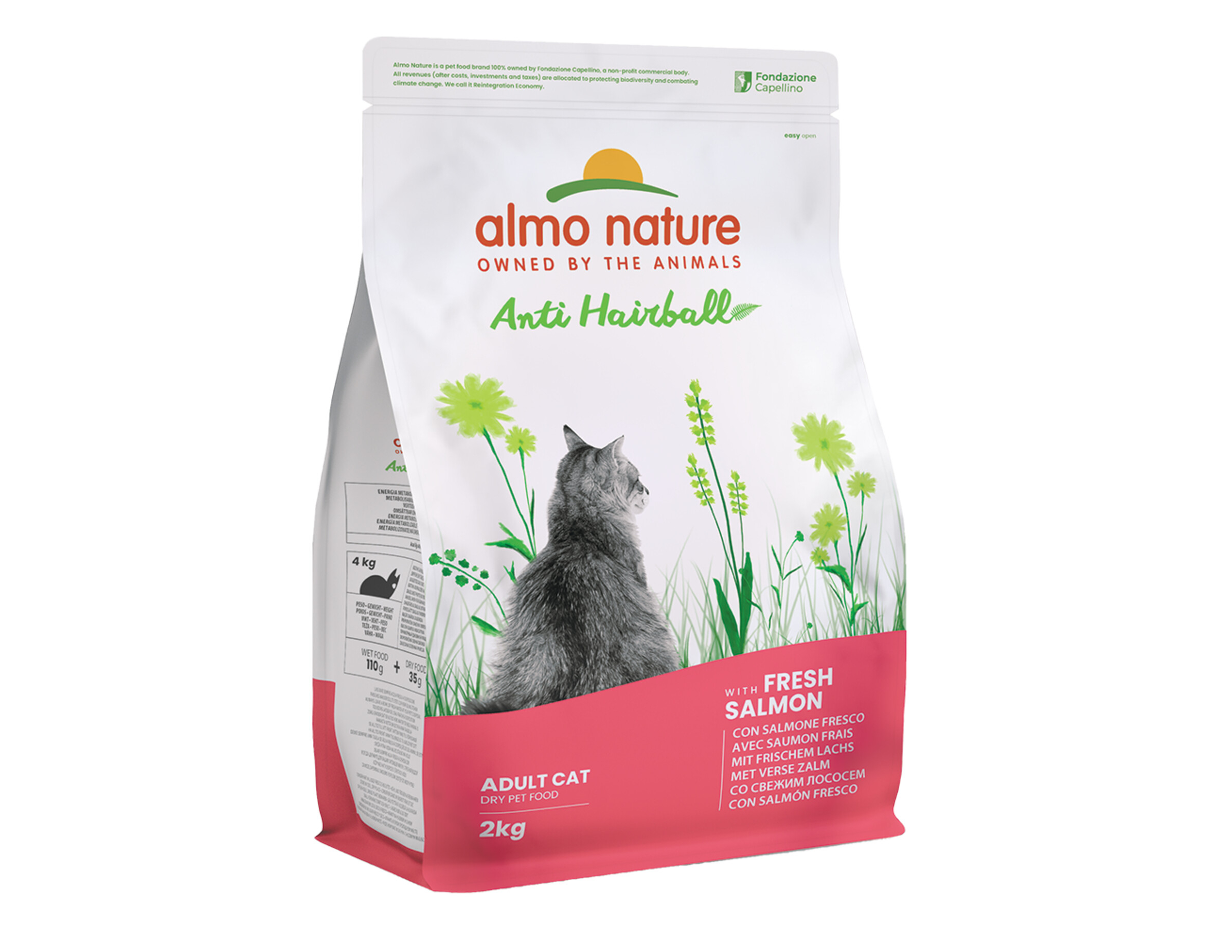 Almo Nature cat dry Food CatHolistic Cats 2Kg Anti Hairball