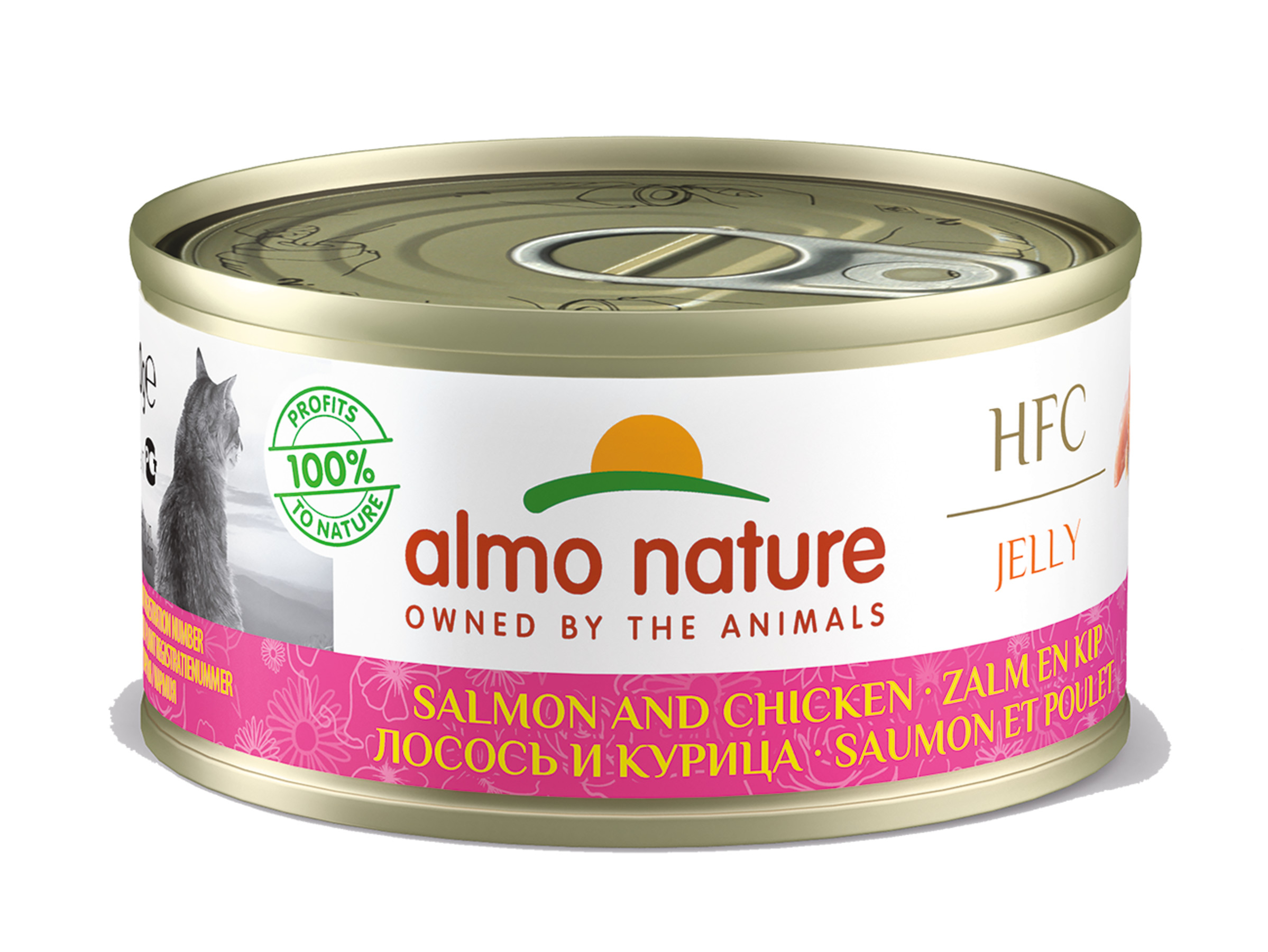 Almo Nature cat wet Food CatHFC Jelly salmon and chicken 70g Vadigran