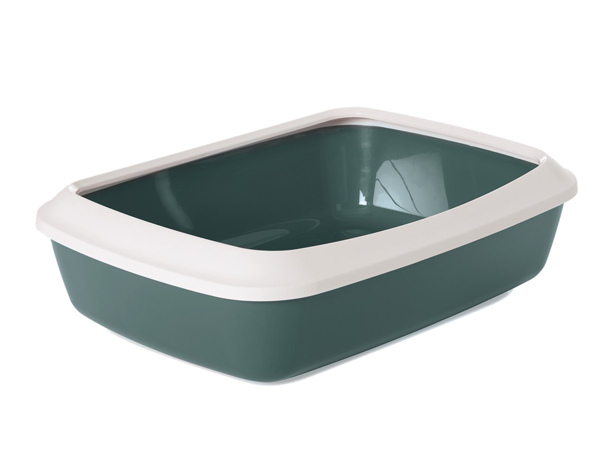 Litter tray with clearance rim